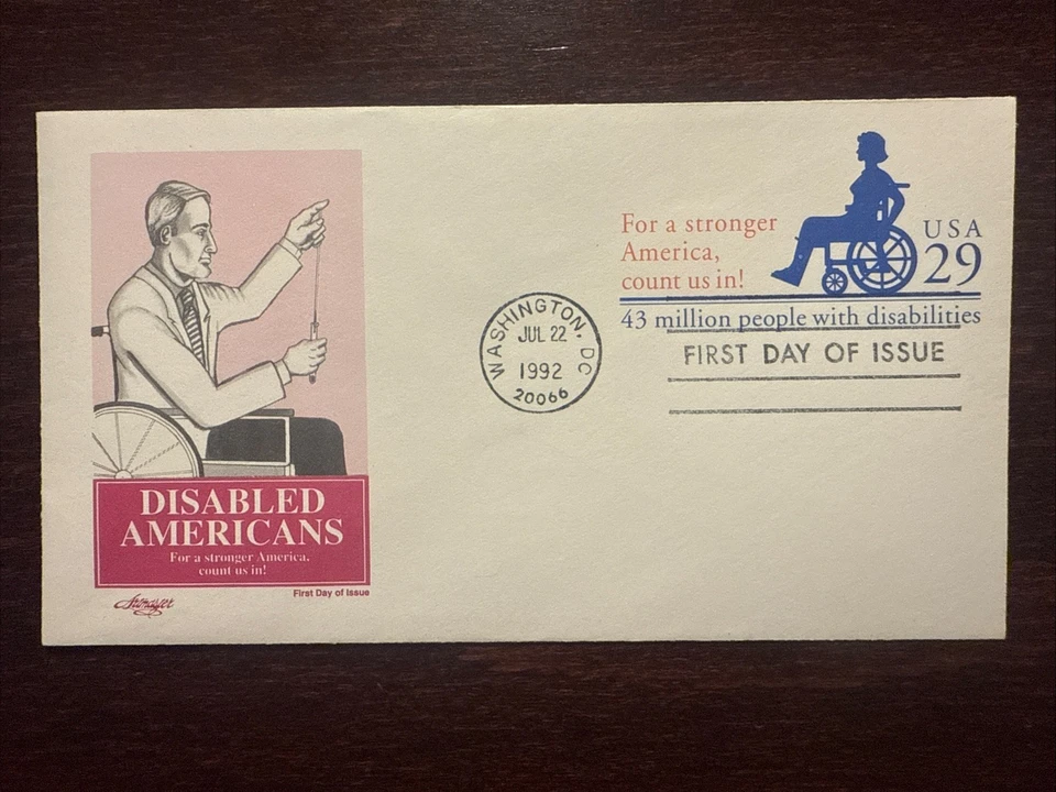 US SPECIAL COVER CANCELED 1992 YEAR PUBLIC HOSPITALS DISABLED PEOPLE SCOTT U 629 - Image 1 of 1