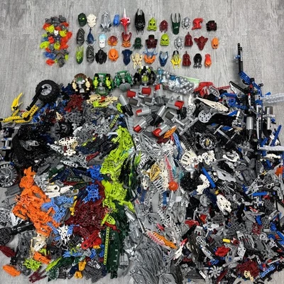 HUGE GEN 1 LEGO BIONICLE LOT 12+ LBS 30+ MASKS 2007-2008 RARE SETS WEAPONS PARTS - Image 1 of 4