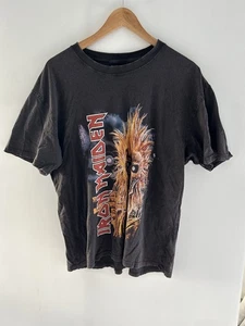 Iron Maiden Shirt Mens Large Black Tee Concert Tour Retro Skull Vintage Wash L - Picture 1 of 11