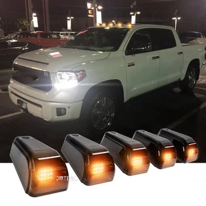 For TOYOTA TUNDRA SR5 TRD Pickup 5X Solar Amber LED Cab Roof Top Marker Lights - Picture 1 of 14