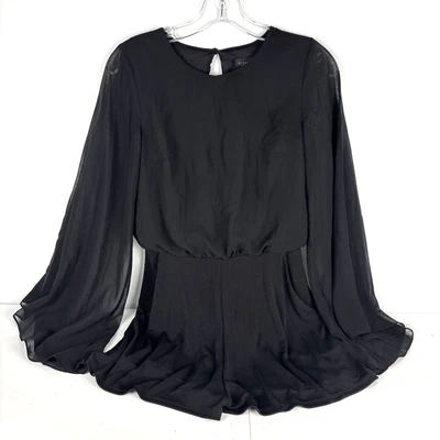 Topshop Nordstrom Women's Sheer Batwing Romper Size Small - Image 1 of 4