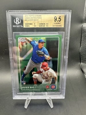 Javier Baez #89 2015 Topps Chrome Green Refractor RC /99 POP 3 Gem Mint - Image 1 of 2