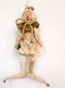 Mark Roberts Fee Narr Elfe Weihnachtsschmuck gold neutral 10" beweglich - Bild 1 von 7