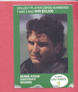 Tarjeta 1990 BP British Petroleum Bernie Kosar Cleveland Browns - Imagen 1 de 1