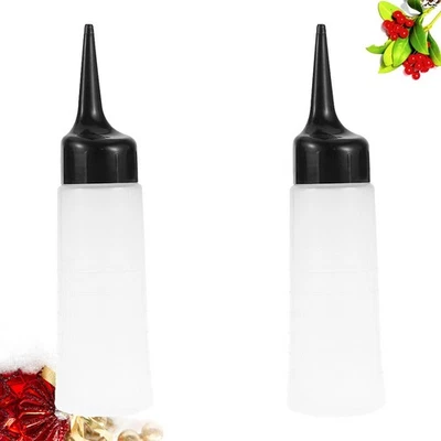 2 Pcs Refillable Hair Dye Bottles Shampoo Containers Pp Plastic for Salon - Image 1 of 4