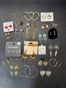 Vintage Beautiful Jewelry Earrings Lot Of 25, *39 - Picture 1 of 16