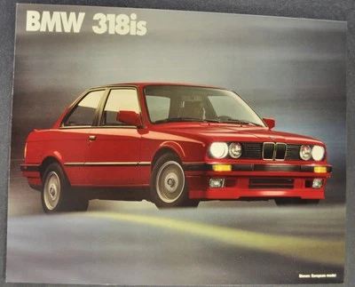 1990-1991 BMW 318is седан продажи брошюра лист изящный оригинал - Изображение 1 из 2