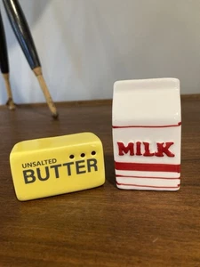 Milch und Butter Stick Milch Set Mini Salz und Pfefferstreuer Kitschig - Bild 1 von 6