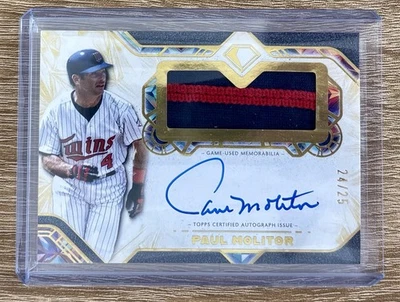 2025 Topps Diamond Icons 保罗·莫利托特 Jumbo 贴片卡签名 #'d 24/25 TWINS — 第 1/2 张图片