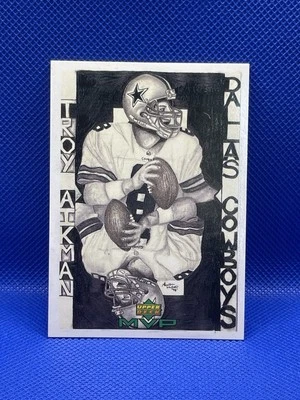 1999 UPPER DECK MVP DRAW YOUR OWN CARD TROY AIKMAN DALLAS COWBOYS #W22 - Image 1 of 4
