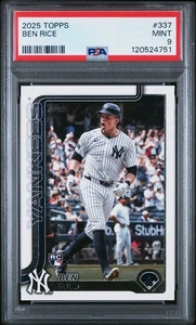 2025 Topps #337 Ben Rice Rookie PSA 9 - Picture 1 of 2