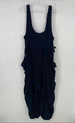 Anthropologie Womens Black Cotton Sleeveless One-Piece Jumpsuit Size 2X - Image 1 of 4