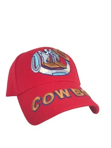 Unisex Red COWBOY Embroidered Hat Classic Baseball Cap - Brand New - Picture 1 of 5