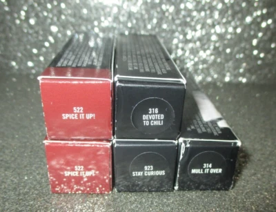 MAC Cosmetics Lipstick Lot of 5 ~ Full Size ~ 522, 314, 316, 923 NIB - Image 1 of 2