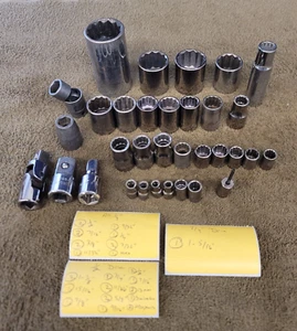 32 Armstrong Socket Swivel Hex Adapter 1/4" 1/2 3/4 Drive 1-5/16 13mm Sae Set - Picture 1 of 24