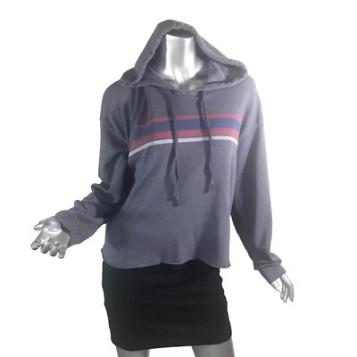 Sudadera con Capucha Recortada American Eagle Grande AHH-MAZINGLY SOFT Azul Grisáceo Foto 1 de 4