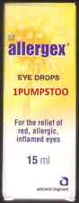Allergex Eye Drops ( 15 ml ) X 1 Bottle @ $ 30 USD FREE SHIPPING.