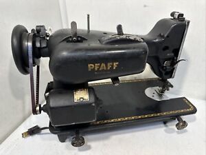 Pfaff 130 Sewing Machine with Coffee Grinder Embroidery Attachment & Pedal WORKS