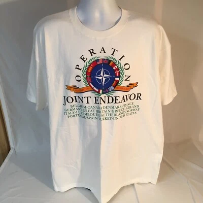 Camiseta De Colección Equipo Para Deportes Para Hombres XL EE. UU. Hecha Operación Joint Endeavor Bosnia Nueva Con Etiquetas Foto 1 de 4