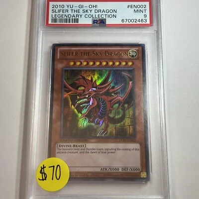 2013 YuGiOh Legendary Collection Slifer The Sky Dragon Ultra Rare #EN002 PSA 9 - Image 1 of 2
