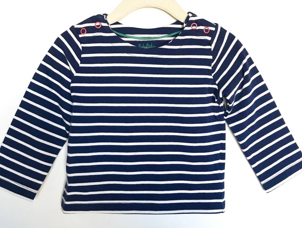 Mini Boden Baby Boden Elbow Patch Breton Top. Precio al por menor de $22 0-3 M $16,50 nuevo con etiquetas Foto 1 de 4