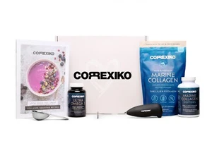 Lisa Snowdon Marine Collagen Set Skin Glow Box & Omega 3 Anti-Aging Capsules - Picture 1 of 14