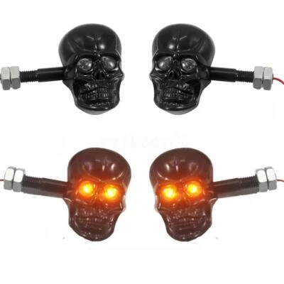 Luces de señal de giro LED calavera 4 piezas para Yamaha V Star 650 XVS650A 1100 Classic Foto 1 de 4