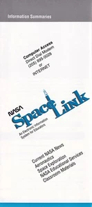 NASA Information Summaries Space Link Vintage Computer Brochure PMS 032 - Bild 1 von 2