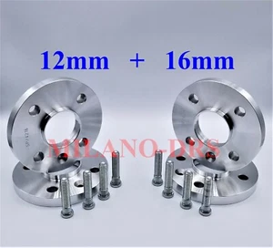 KIT 4 DISTANZIALI RUOTA 12+16mm FORD (4 FORI) FOCUS - MONDEO + COLONNETTE - Imagen 1 de 1