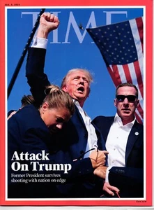 TIME MAGAZINE-DONALD TRUMP-ATTACK ON TRUMP+AMERICAN POLITICS+RNC+BITCOIN+DR MOM - Picture 1 of 1