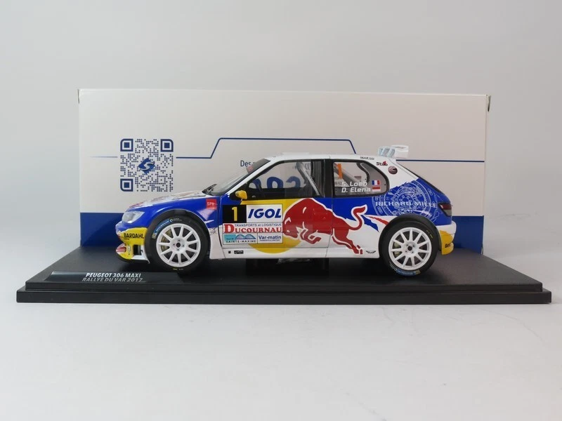 Solido Peugeot 306 Maxi #1 Loeb Rally du Var 2017 1/18 S1808308 - Immagine 1 di 4