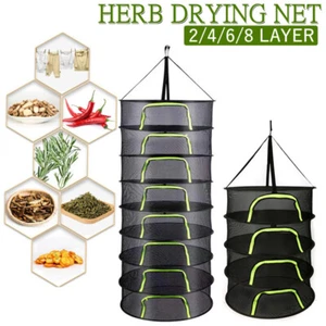 2/4/6/8 Herb Drying Rack Tray Hanging Flower Plant Hanging Drying Collapsible - Picture 1 of 22