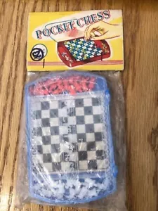 Vintage Pocket Size Travel Chess Game NOS Hong Kong - Picture 1 of 4