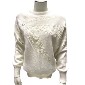 Vintage Counterparts Ivory Boho Sweater With Embroidered Floral Design Size S - Picture 1 of 10