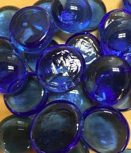 M BLUE Mosaic Tiles, Glass Gems, Marbles, Pebbles - Picture 1 of 2