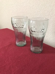Vintage Coca Cola Grün Glas. 2er Set. - Bild 1 von 3
