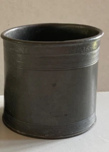 Antique Pewter TOBACCO JAR with Touch Marks (8cm tall) - Picture 1 of 7