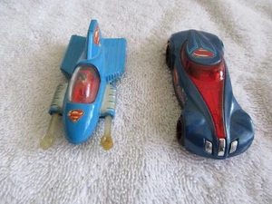 Vintage 1979 Corgi Juniors Superman Supermobile + Superman Hot Wheels Car - Picture 1 of 11