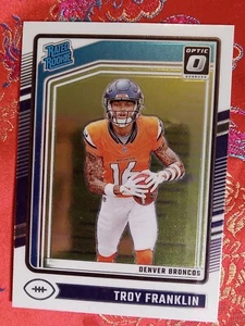 Scheda Troy Franklin 2024 Donruss Optic RATED ROOKIE Denver Broncos RC #294 NFL - Foto 1 di 1