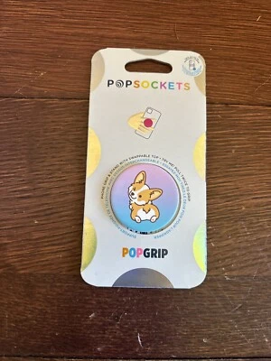 PopSockets Phone Grip Cheeky Corgi Puppy PopGrip & Stand Swappable Top Swap  Dog - Image 1 of 2