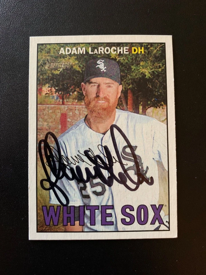 Adam LaRoche Signed 2016 Topps Heritage #204 Card Chicago White Sox Auto COA - Image 1 of 1