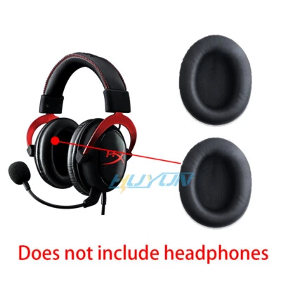 HUYUN Leder Ohrpolster Kissen für HyperX Cloud I/II Gaming Kopfhörer mit Dolby 7.1