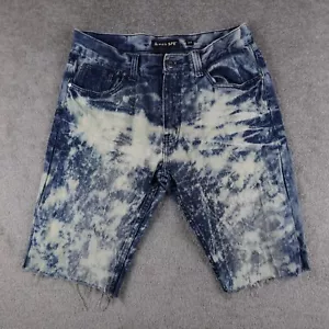 Pantaloncini Red Ape uomo 34 blu jeans invecchiati denim lavaggio acido skate street Y2K - Foto 1 di 17