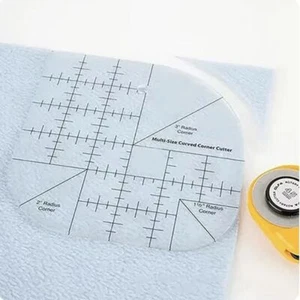 Acrylic Curved Corner Cutter Ruler Quilting Accessories - Picture 1 of 12
