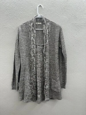 Cárdigan rosa para mujer talla mediana marrón manga larga frente abierto Foto 1 de 4