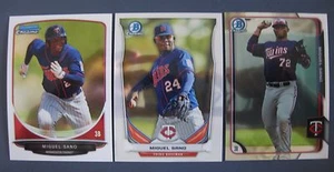 (3) LOTE RC MIGUEL SANO 2013-2014-2015 BOWMAN CROMO MINNESOTA TWINS TODO CROMADO - Imagen 1 de 1