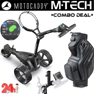 MOTOCADDY M TECH 2025 GPS ELECTRIC GOLF TROLLEY 36 HOLE + M TECH CART GOLF BAG!! - Picture 1 of 15