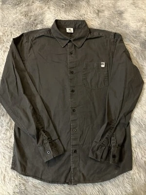 DC Shoes Shirt Mens MEDIUM Black Button Up Long Sleeve Skater Skateboard Adult - Image 1 of 4