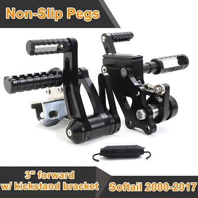 Anti-Slip Forward Control Footpegs for Harley 00-17 Softail Night Train Breakout Foto 1 de 4
