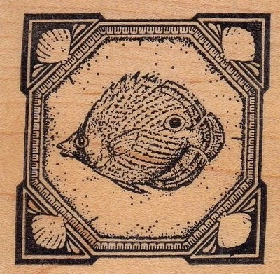 Sello de goma montado en madera pequeño taylored marco platija 2 x 2" envío gratuito Foto 1 de 2